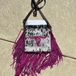 Dancing Cactus Designs Cowhide Crossbody Purse